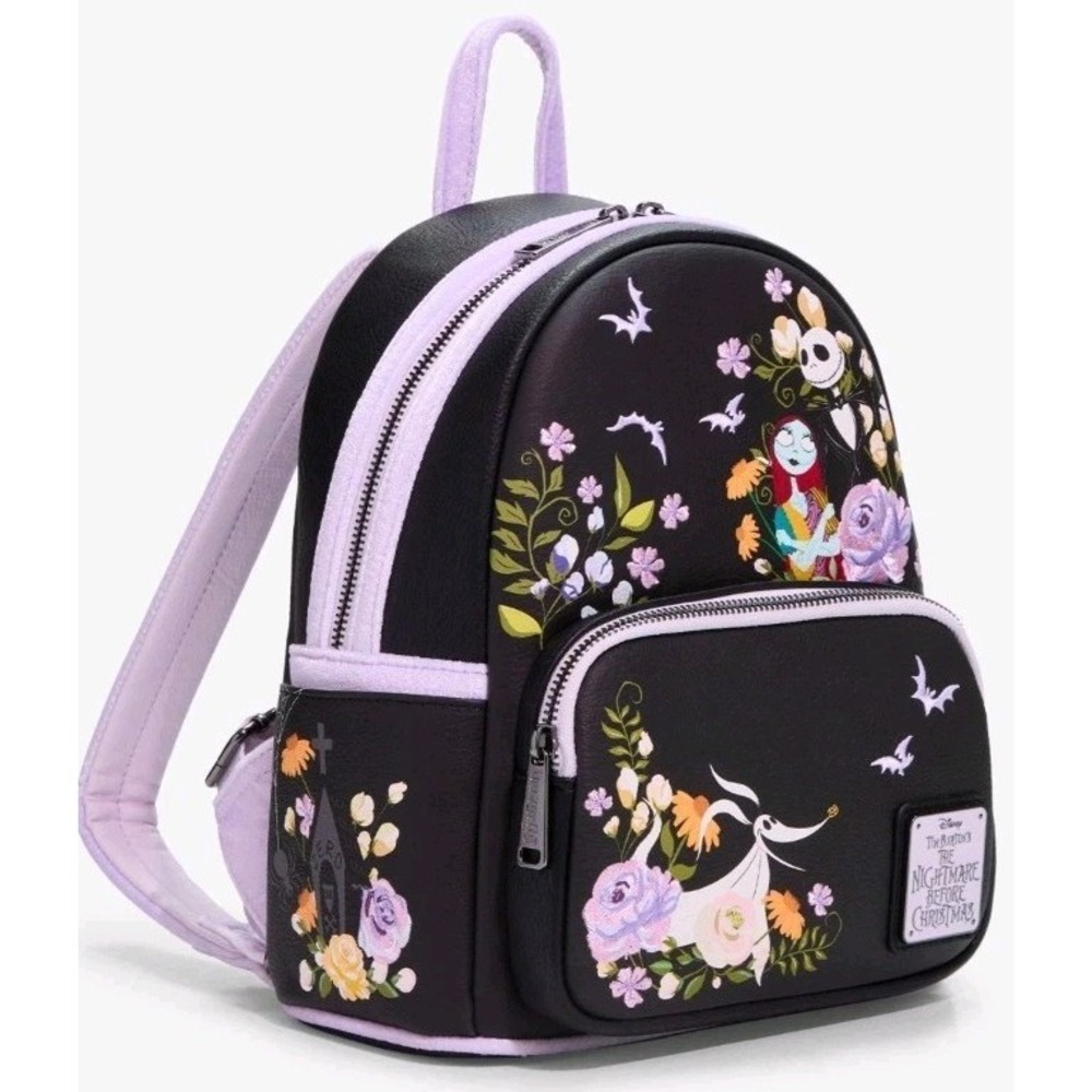 Loungefly Disney The Nightmare Before Christmas Jack Sally Zero Floral Backpack